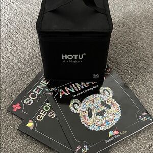 Black Art Marker Set and coloring books